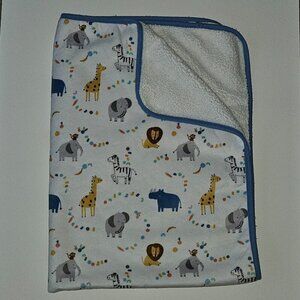 Bundles Baby Place Fleece Baby Blanket Animals Elephant Giraffe Zebra Rhino Lion